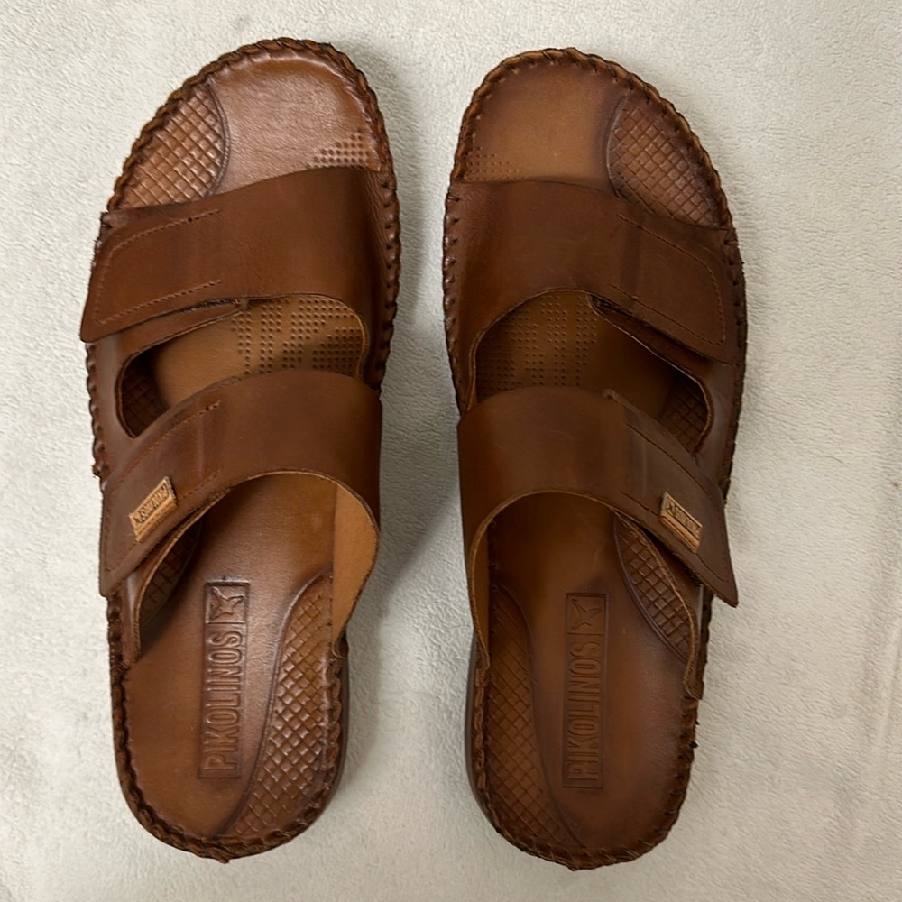 Pikolinos “Tarifa” Men’s double strap leather sandals, size 42 (men’s 8.5/9)